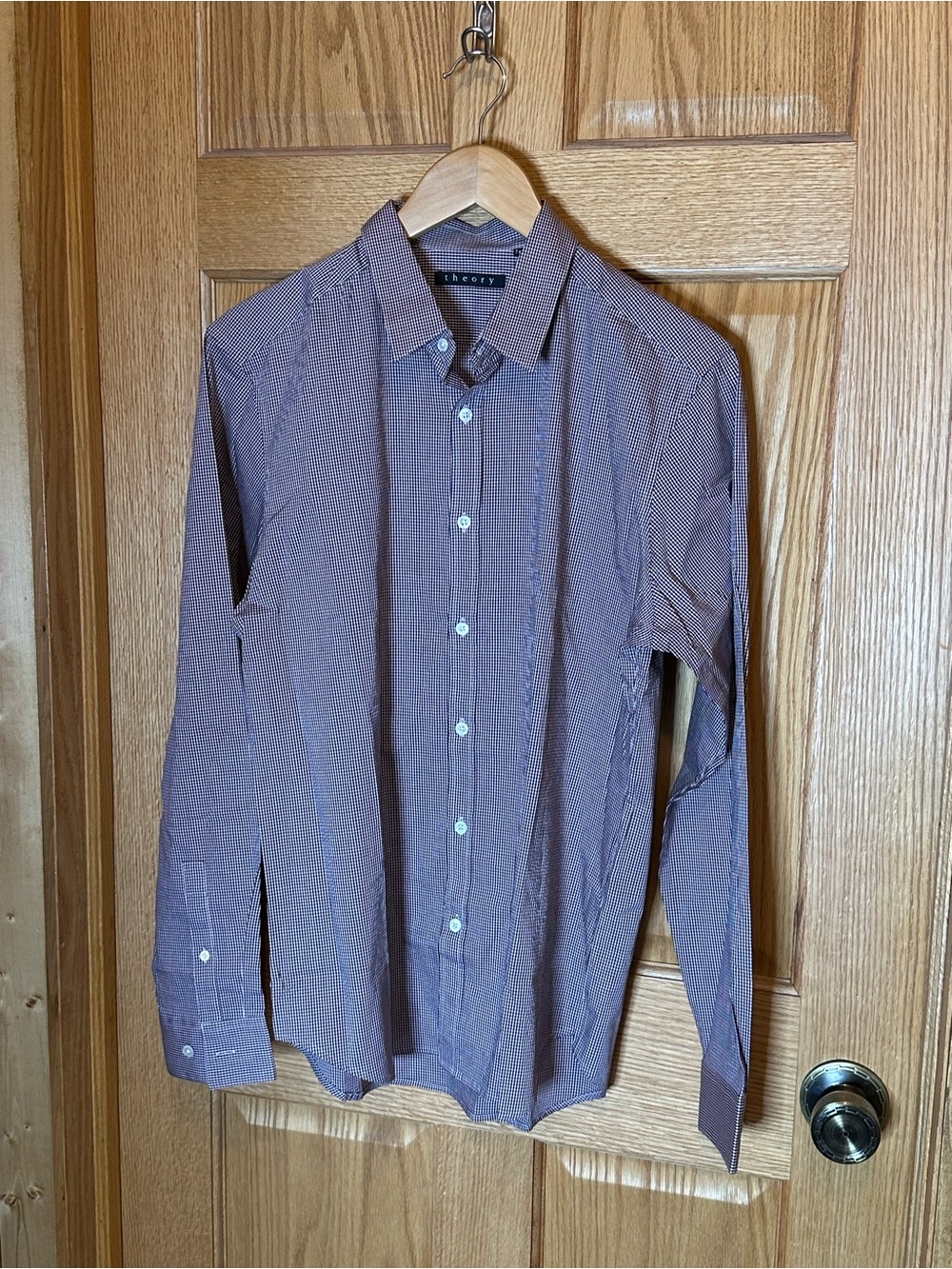 THEORY Zack PS Deliner Men’s medium Long Sleeve Button Up  Plaid Shirt